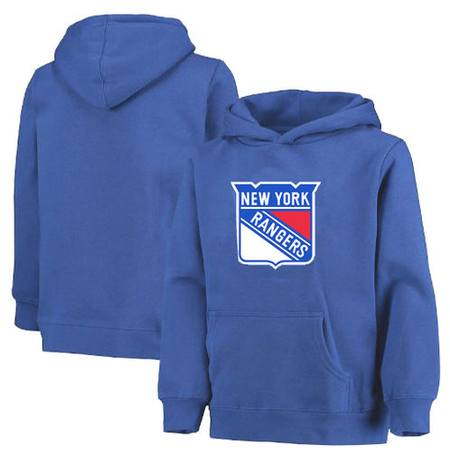 NHL S21 Team Logo Fleece Pullover Hoodie New York Rangers YOUTH(Lasten) Huppari