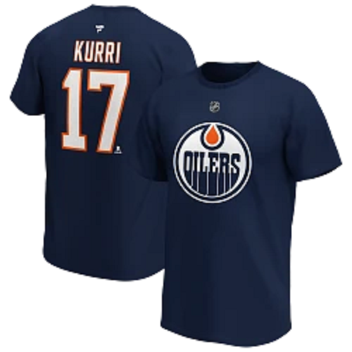 NHL S21 Iconic Name&Number Graphic T-Shirt Edmonton Oilers #17 Kurri T-Paita