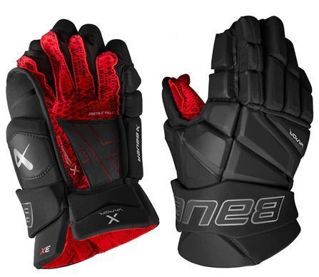 BAUER S22 Vapor 3X Gloves INTERMEDIATE(Nuorten) Jääkiekkohanskat 13"33cm Musta