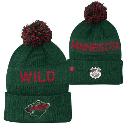 NHL Cuffed Knit Pom Minnesota Wild (58 -62cm) YTH(Lasten) Tupsupipo